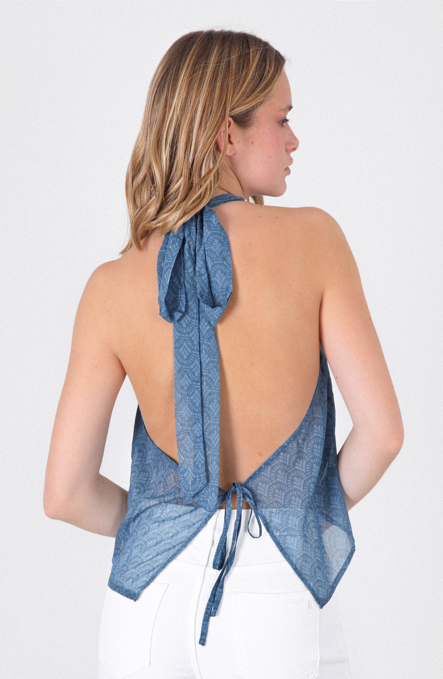 Top Halter Blue