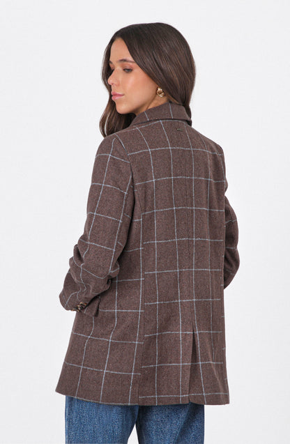 Blazer Cuadros Brown