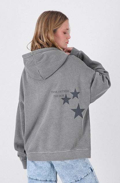 Polerón Hoodie Raindoor Box Grey