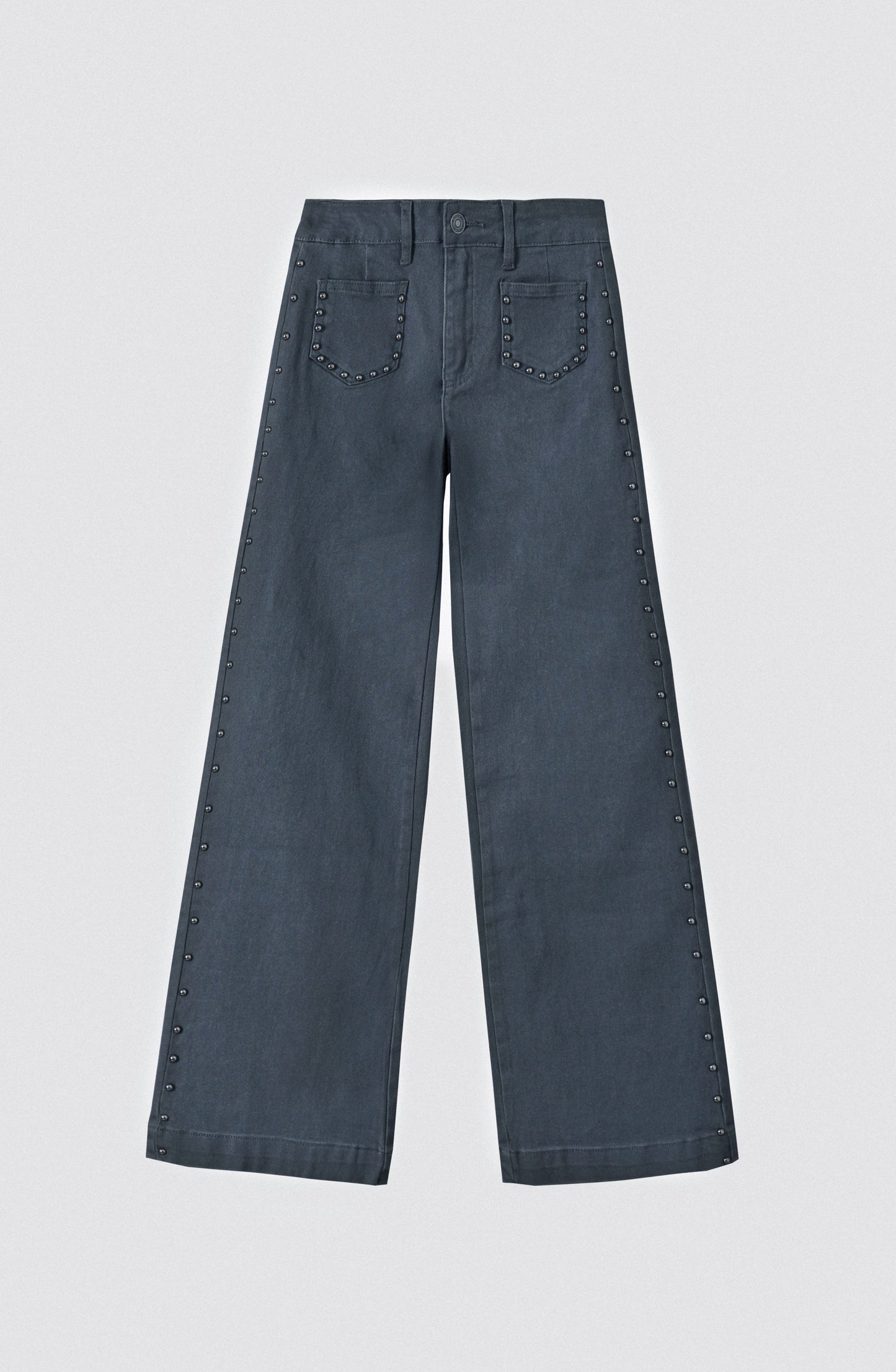 Pantalón Wide Leg Tachas Grey