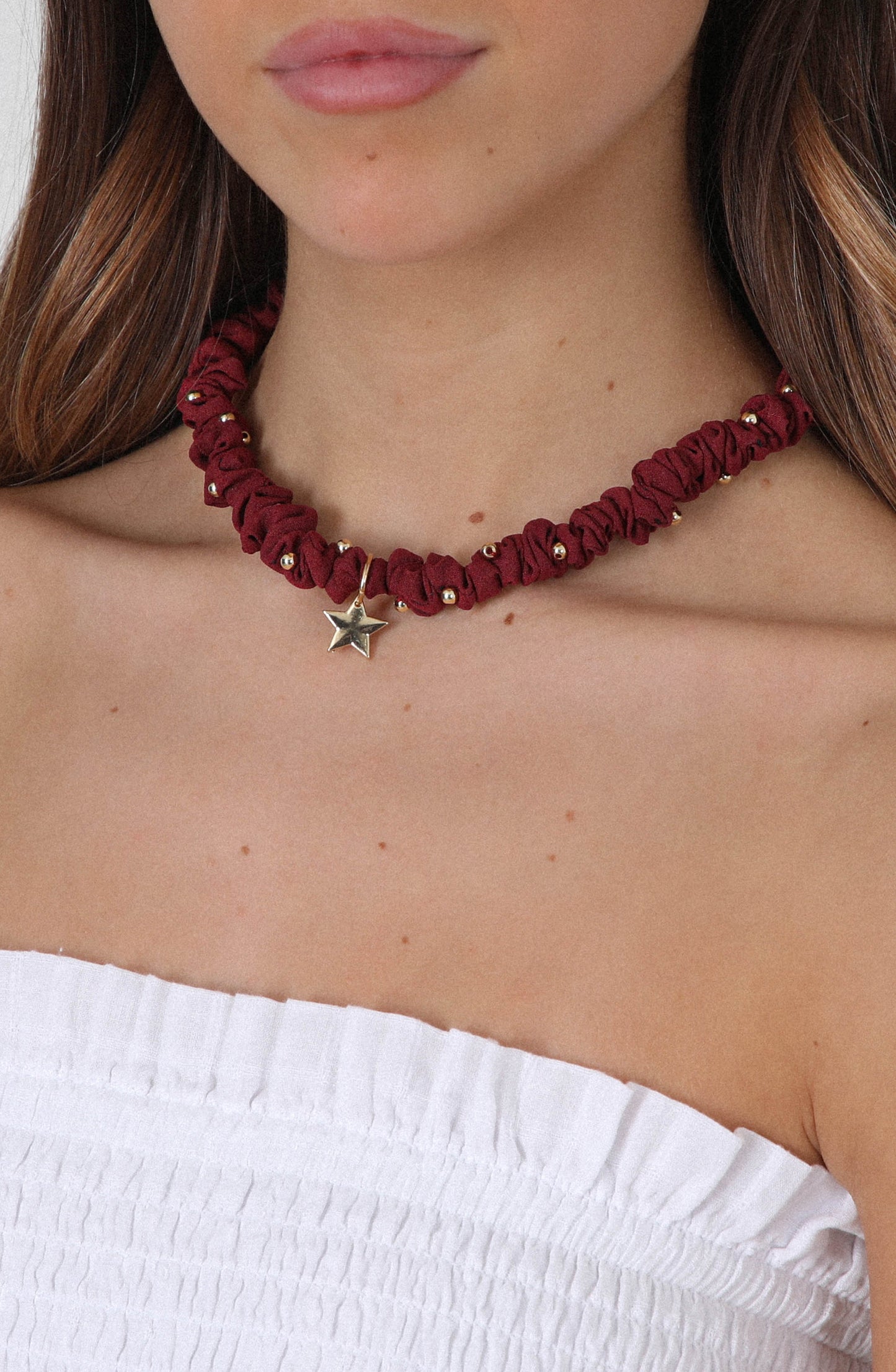 Collar Tejido Estrella Red