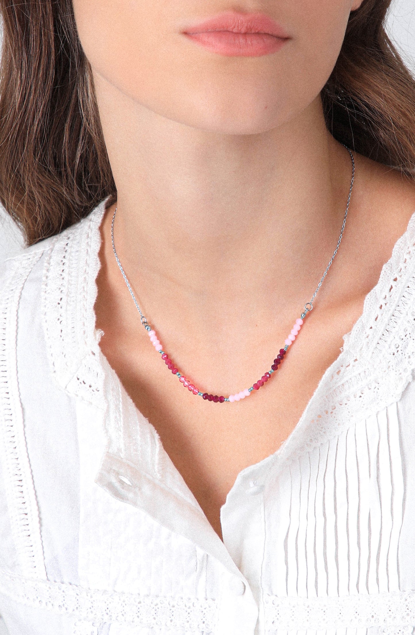 Collar Mostacillas Silver