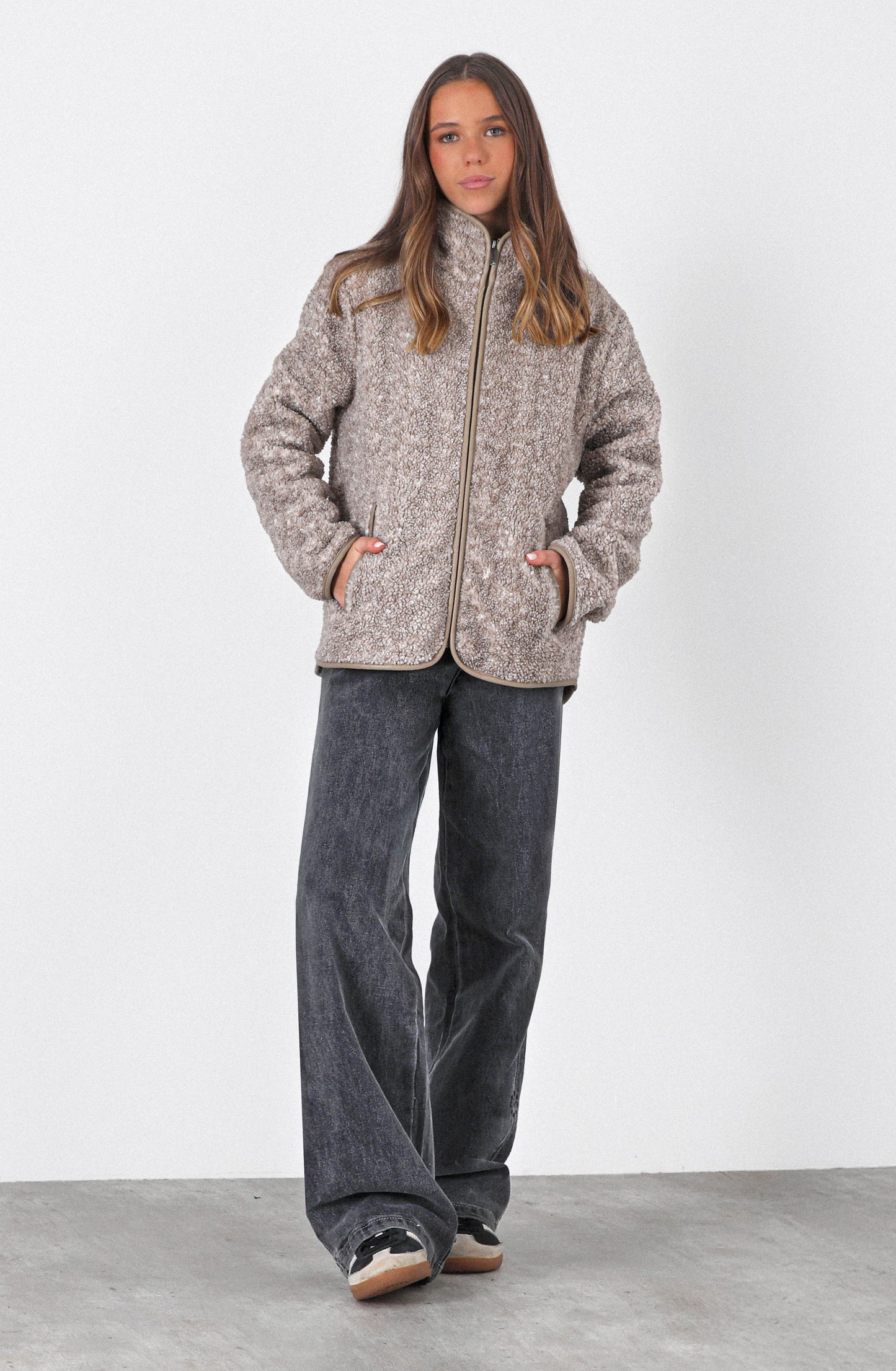 Chiporro Full Zipper Beige Melange