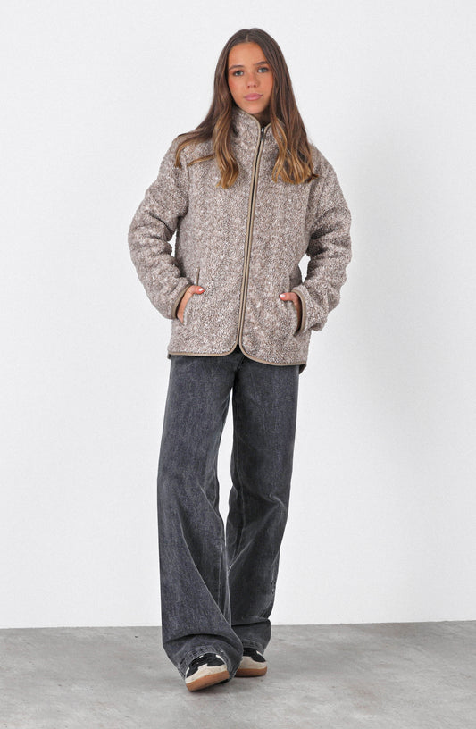 Chiporro Full Zipper Beige Melange