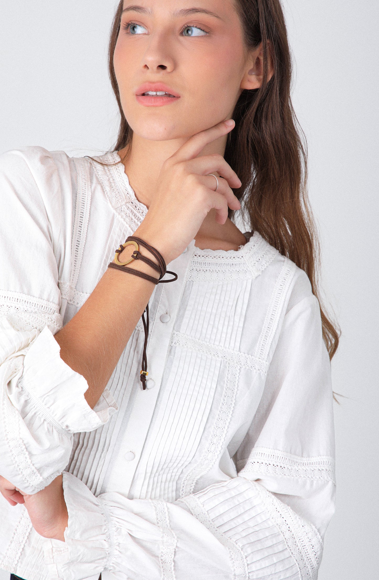 Pulsera Suede Gold Brown