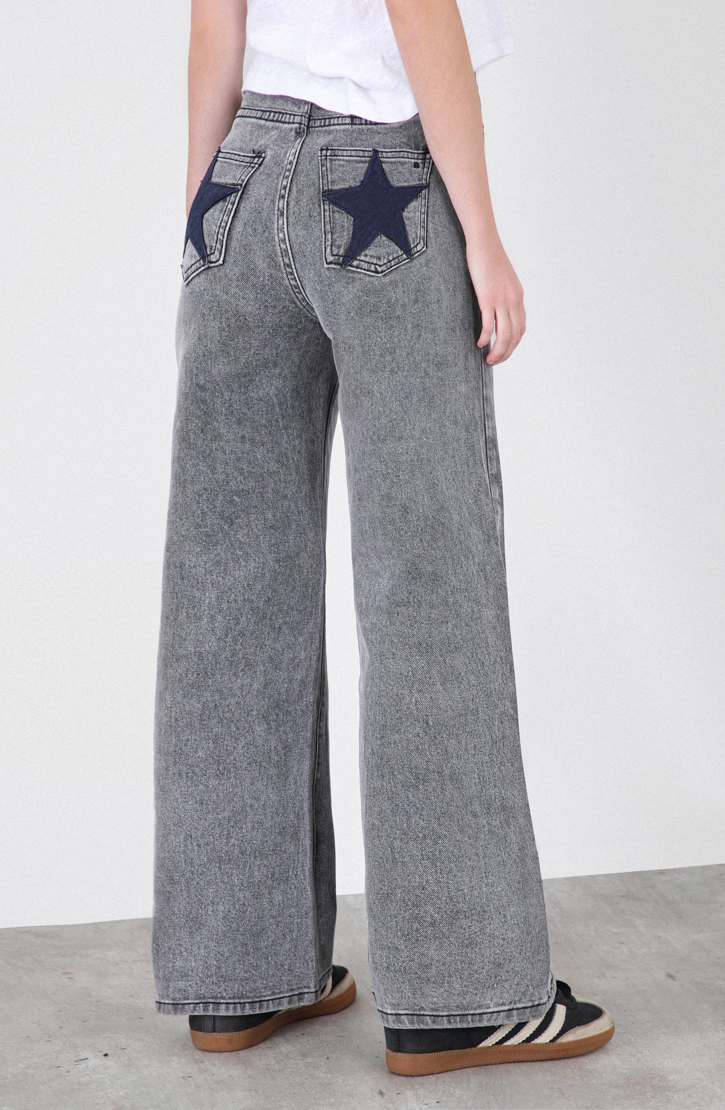 Pantalón Straight Estrellas Grey