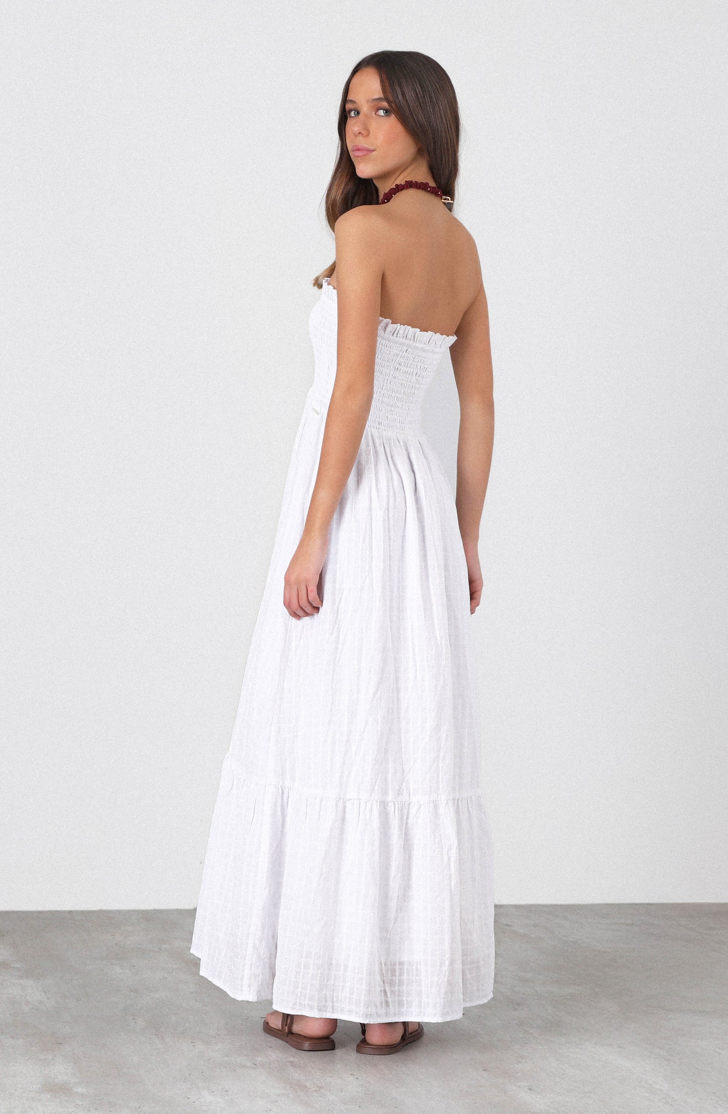 Vestido Largo Strapless White