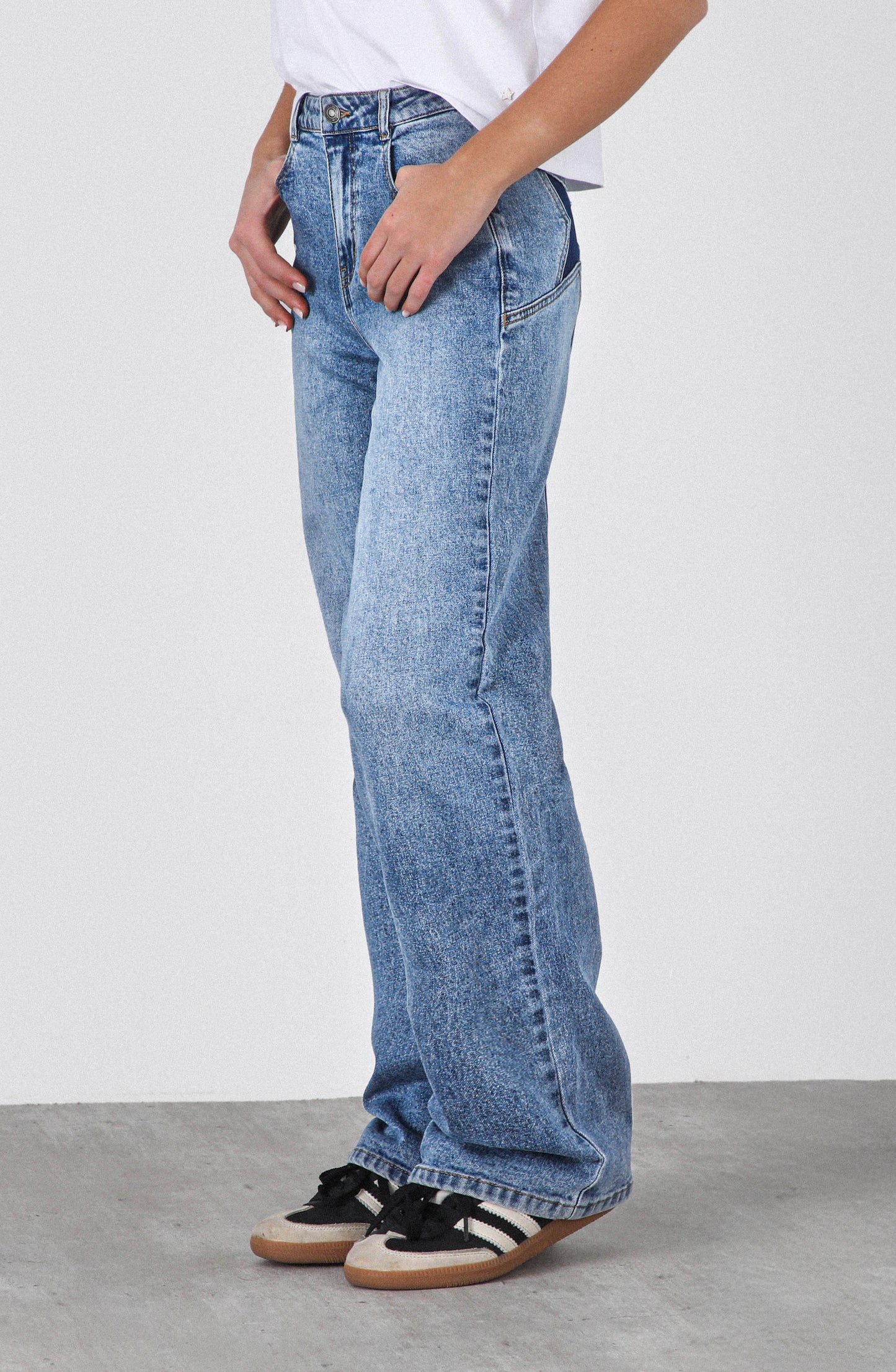 Pantalón Straight Estrella Print Blue