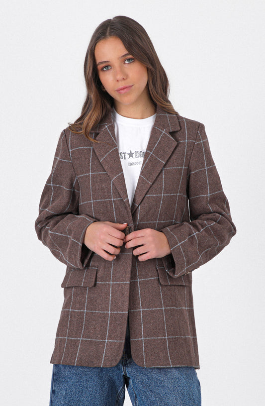 Blazer Cuadros Brown