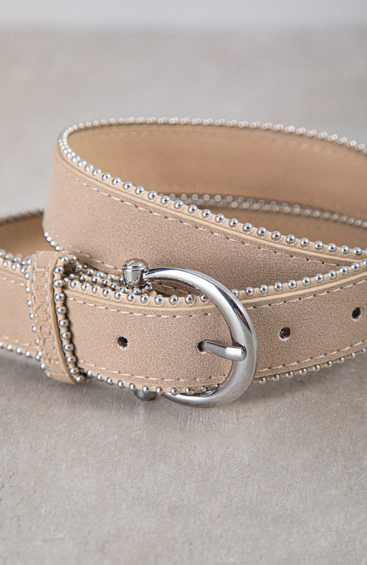 Cinturón Studs Ecru