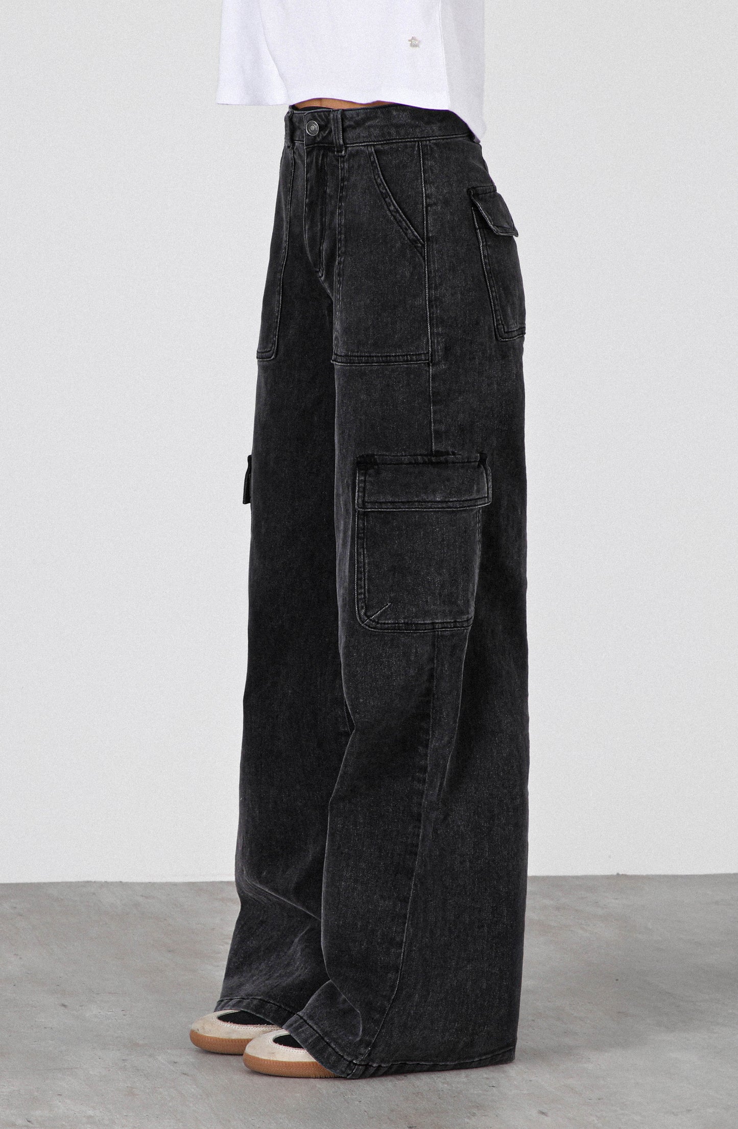 Pantalón Wide Leg Bag Black