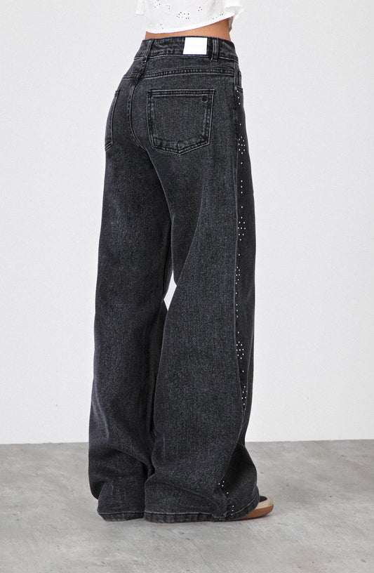 Pantalón Estrellas Tachas Black