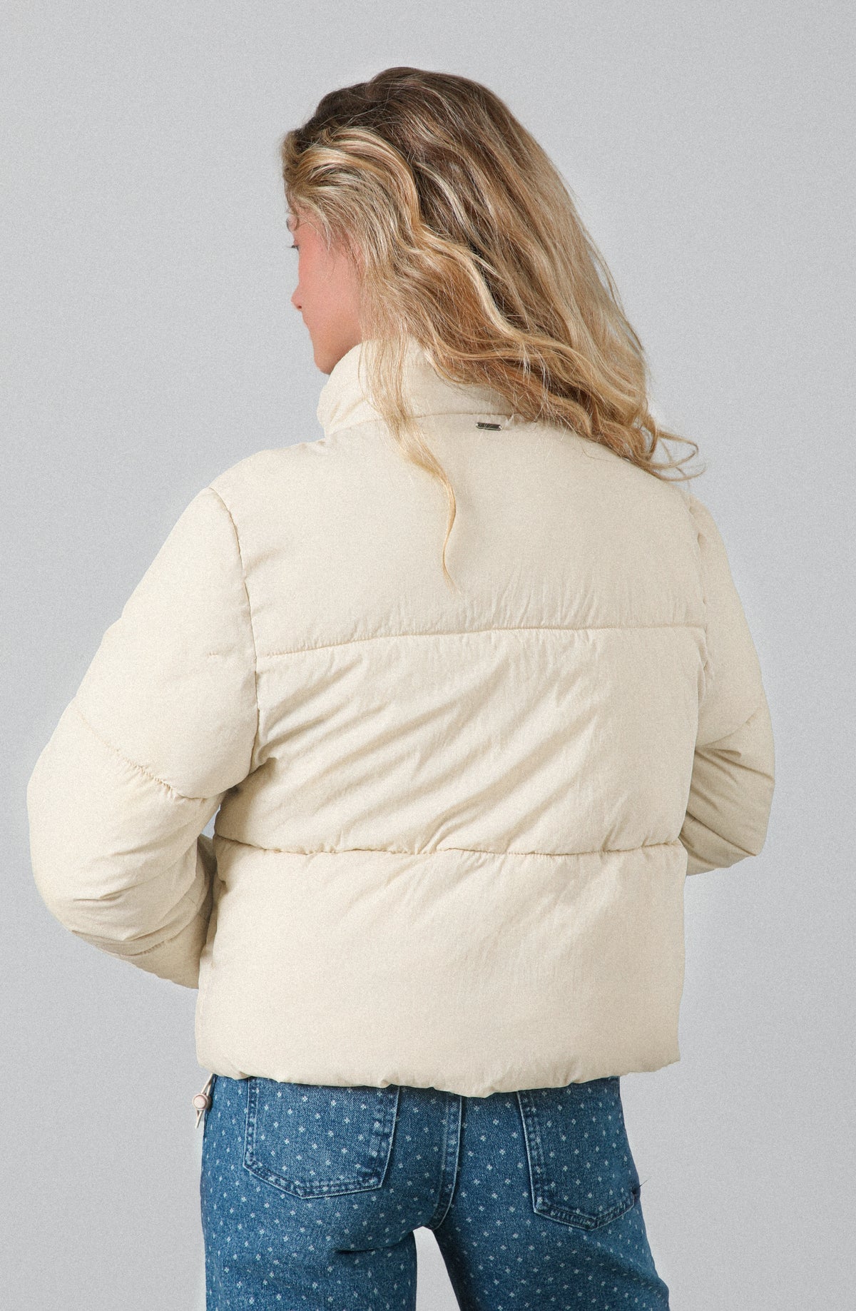 Puffa Bolsillos Corazón Ecru