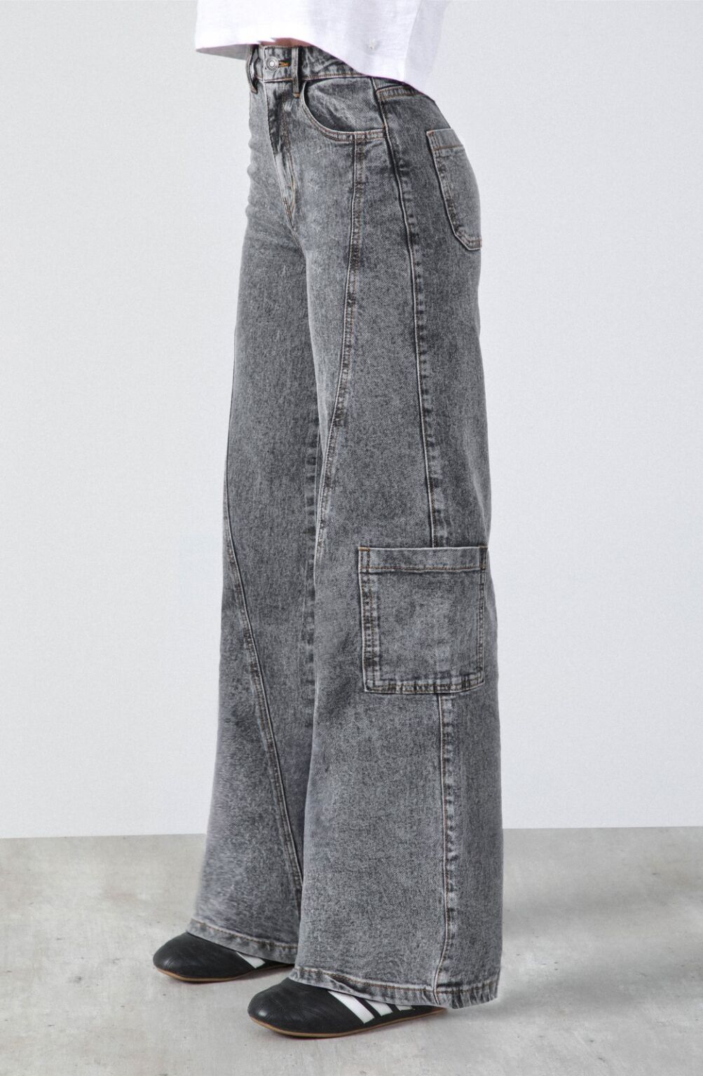 Pantalón Diagonal Bolsillo Gray