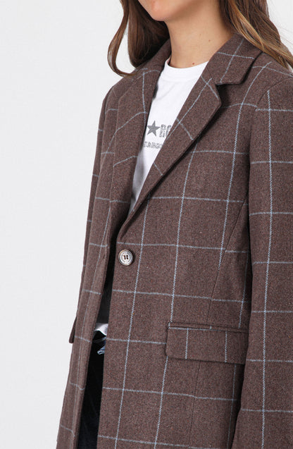 Blazer Cuadros Brown