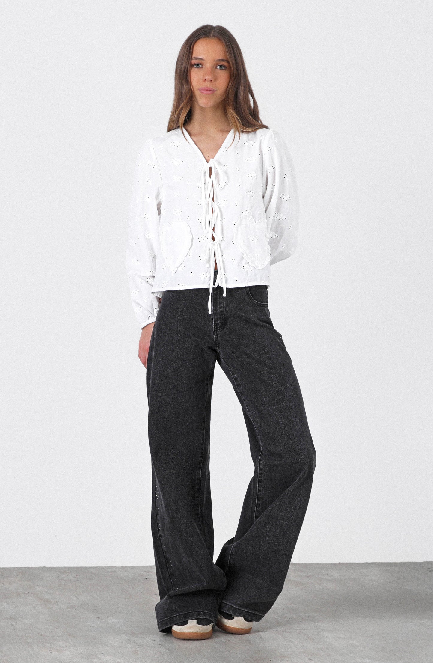 Blusa Bolsillo Corazón White