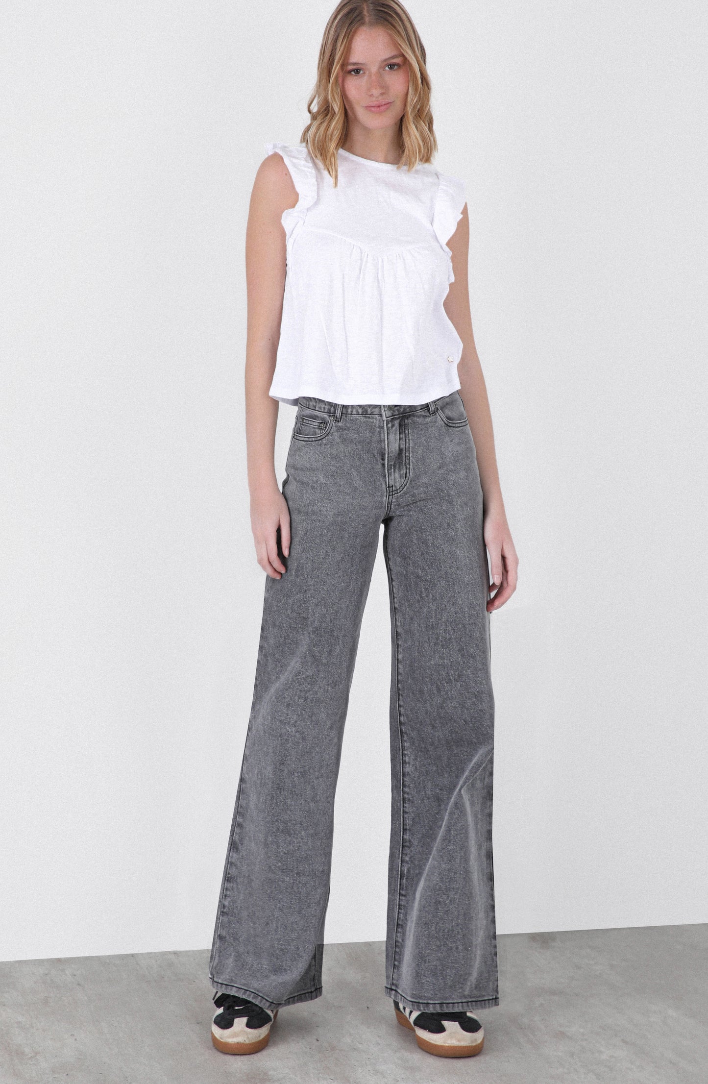 Pantalón Straight Estrellas Grey