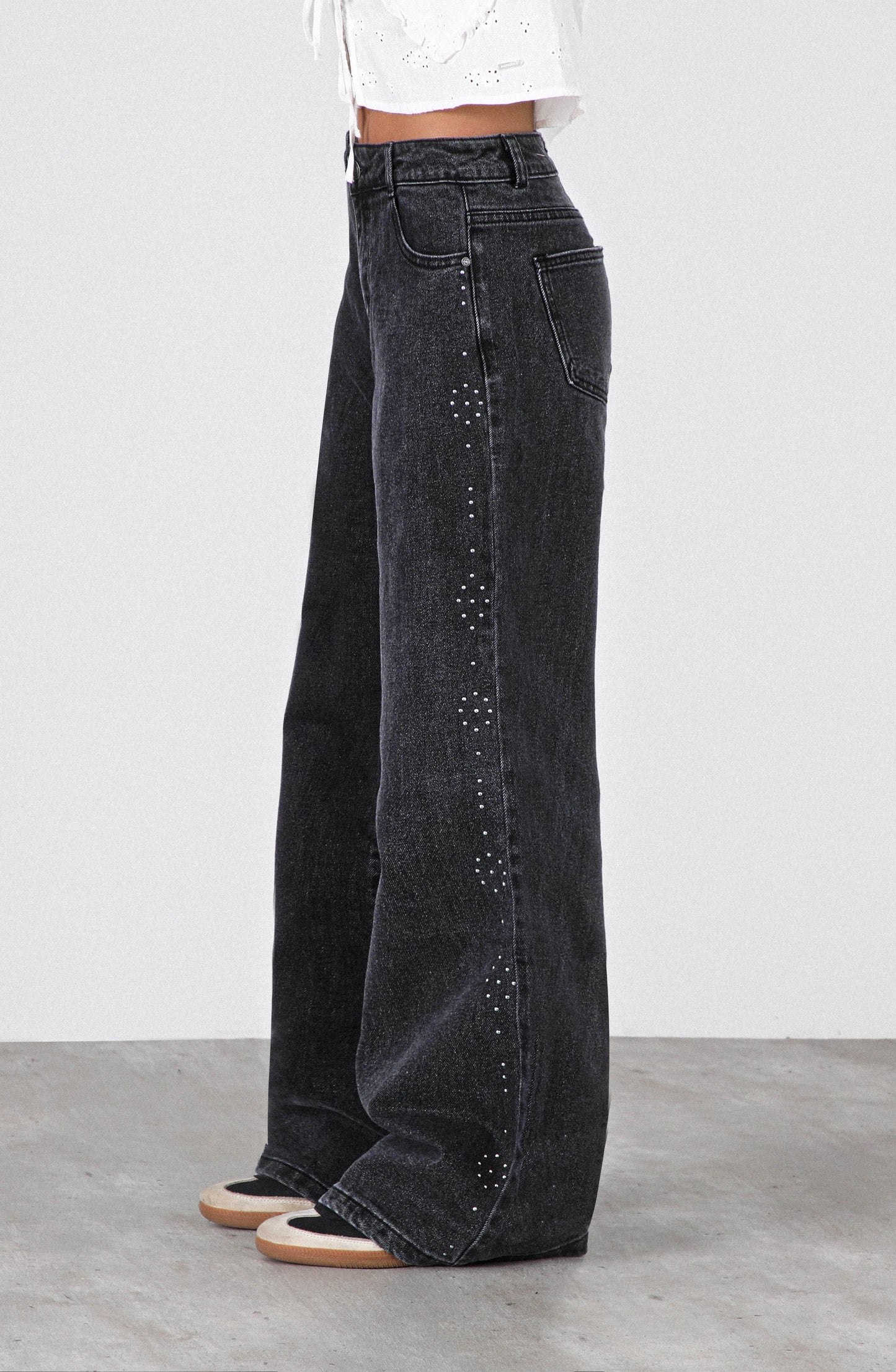 Pantalón Estrellas Tachas Black