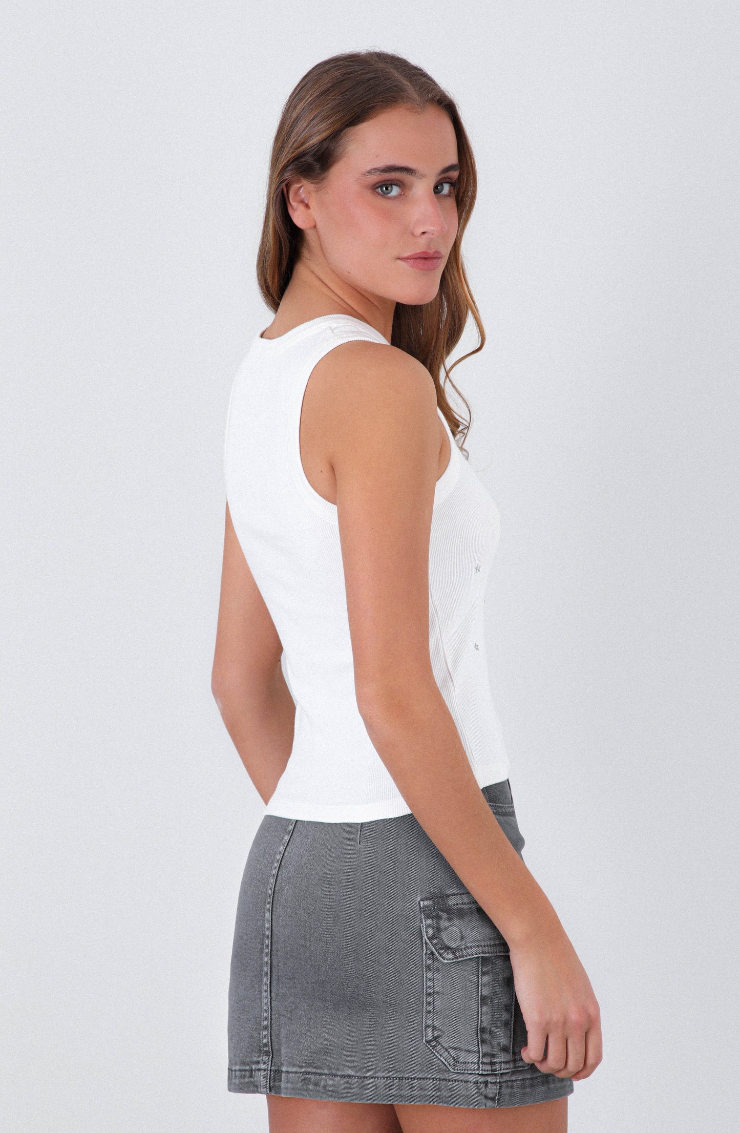Top Tank Estrellas White