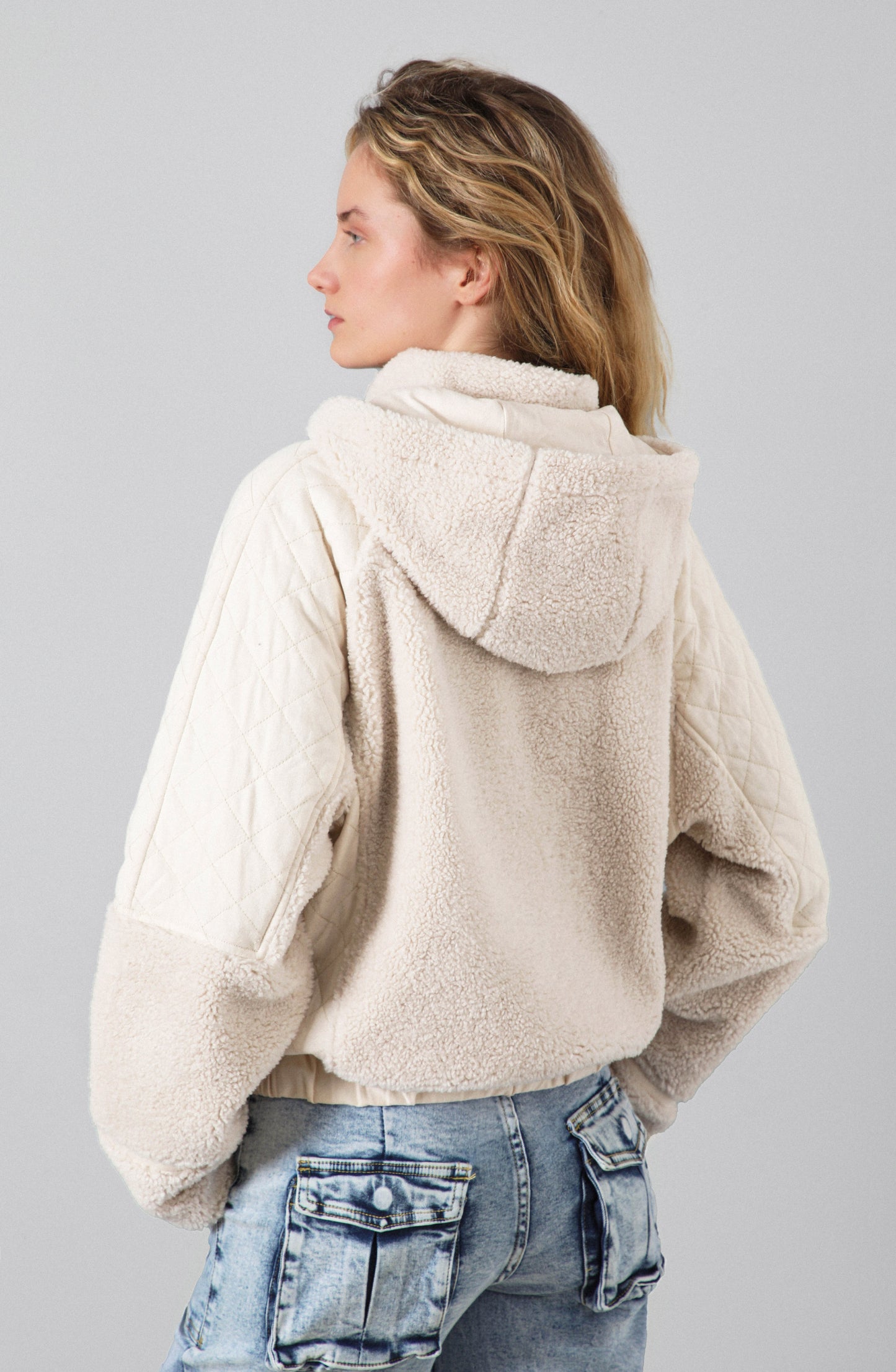 Chiporro Sherpa Quilt Ecru