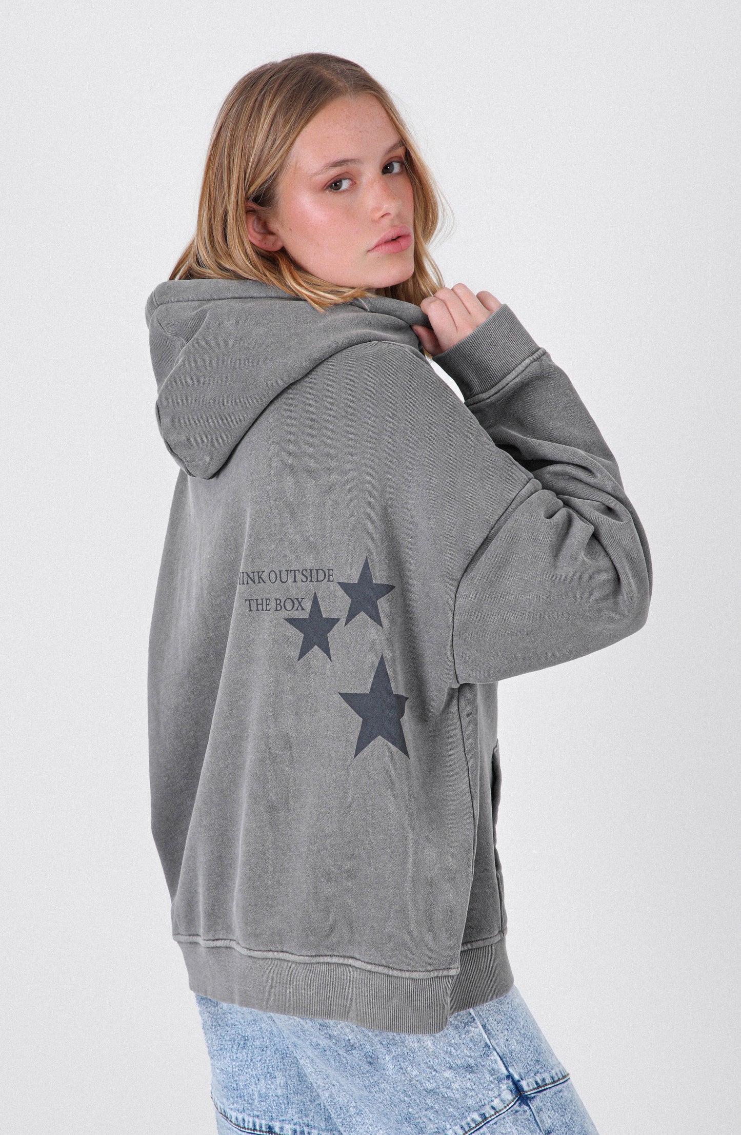 Polerón Hoodie Raindoor Box Grey