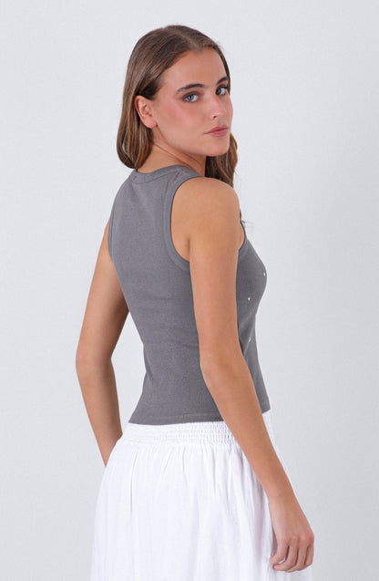 Top Tank Estrellas Grey
