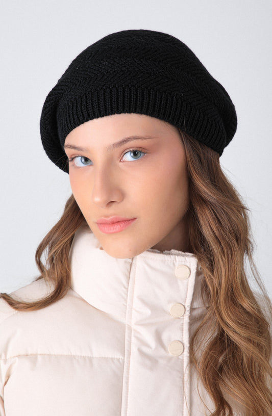 Boina Tejida Black