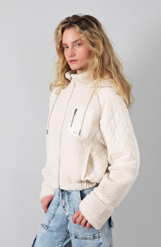 Chiporro Sherpa Quilt Ecru