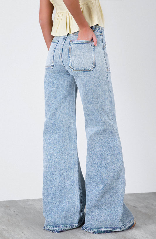 Pantalón Wide Leg Whistler Blue