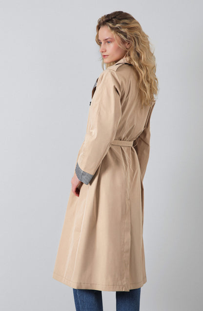Abrigo Trench Vichy Beige