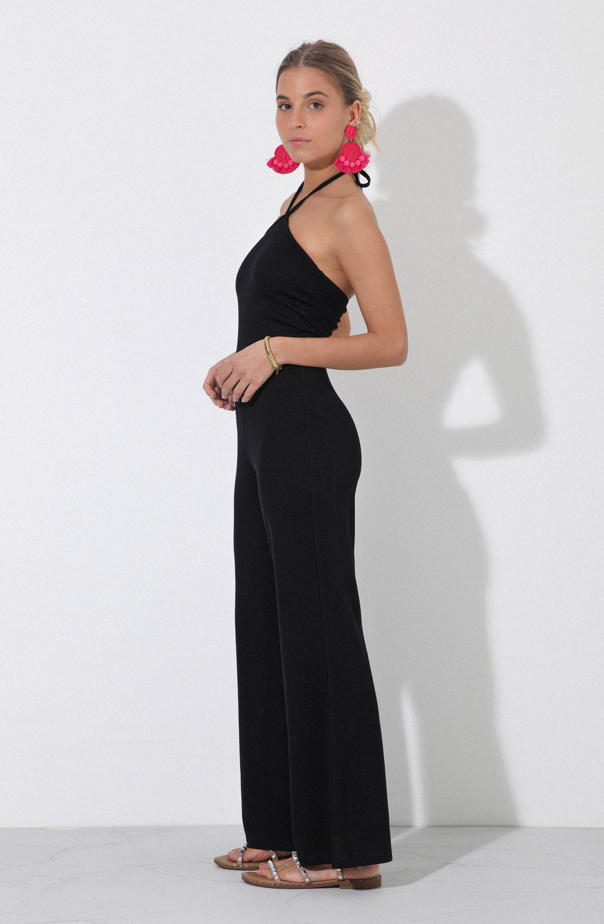 Enterito Tejido Halter Black