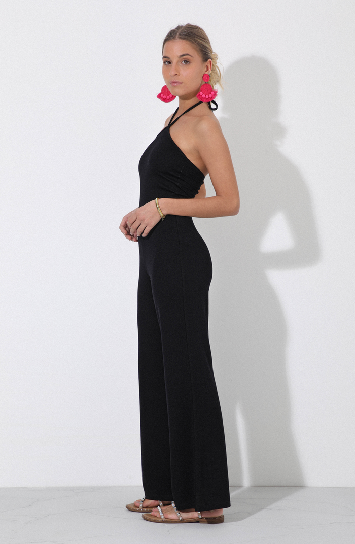 Enterito Tejido Halter Black