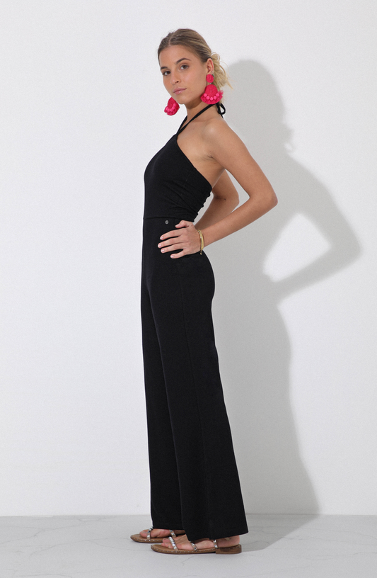 Enterito Tejido Halter Black