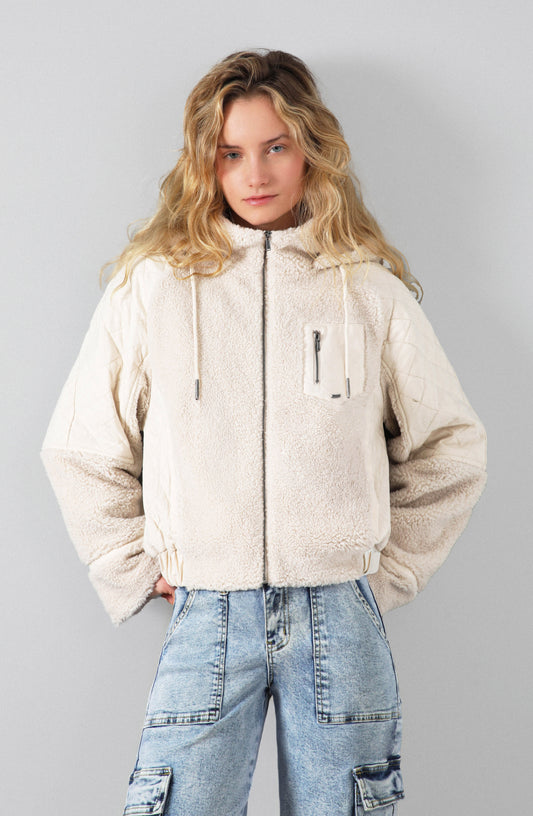 Chiporro Sherpa Quilt Ecru