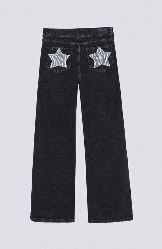 Pantalón Estrella Zebra Black