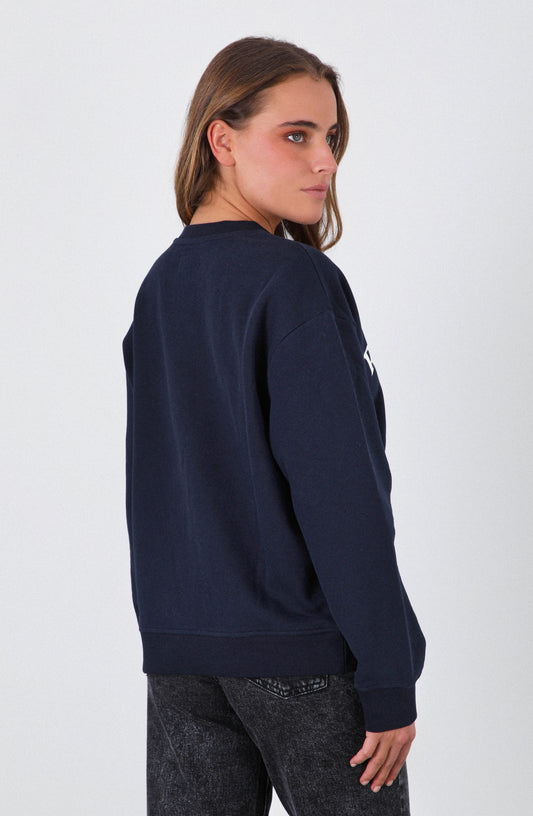 Polerón Crew Neck Estampado Navy