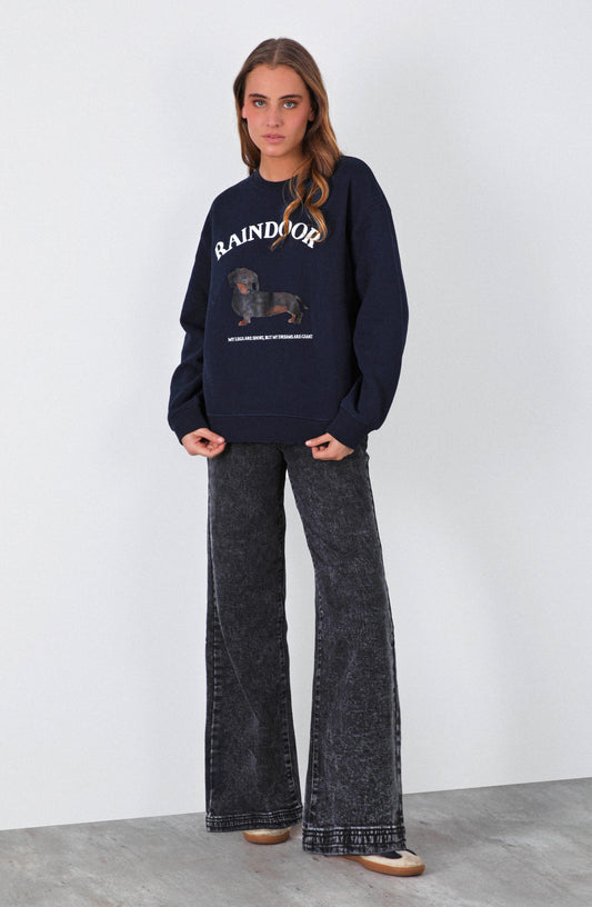 Polerón Crew Neck Estampado Navy