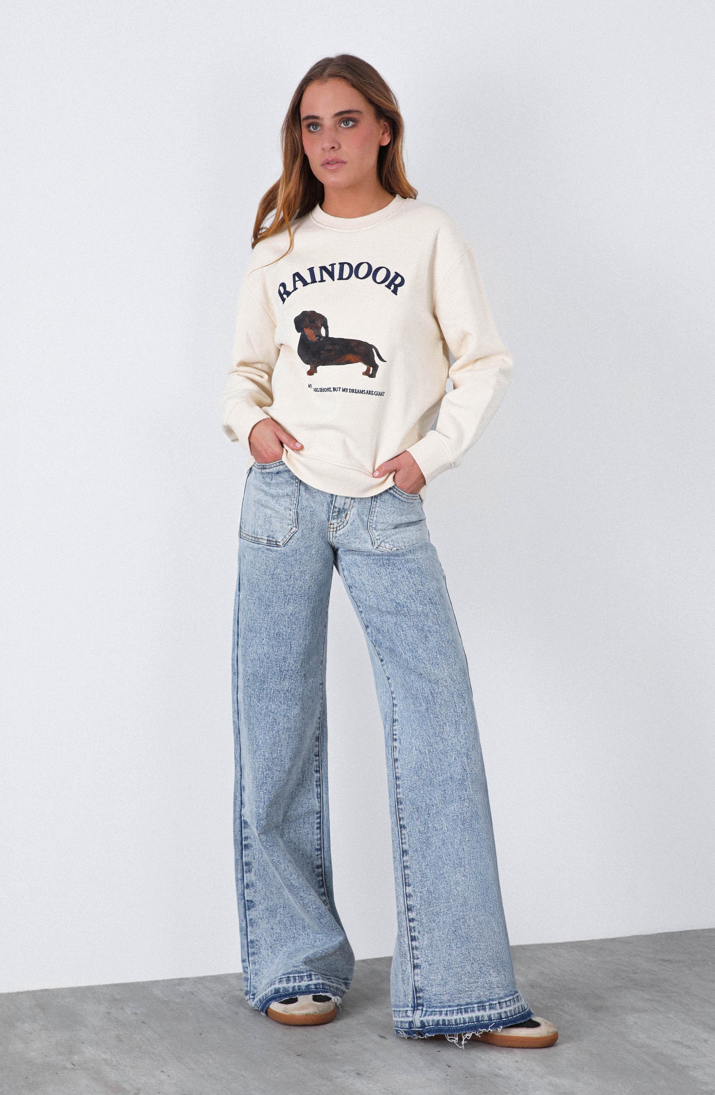 Polerón Crew Neck Estampado Bone