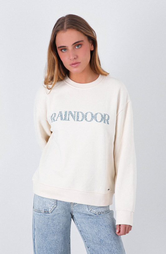Polerón Crew Neck Logo Parche Bone