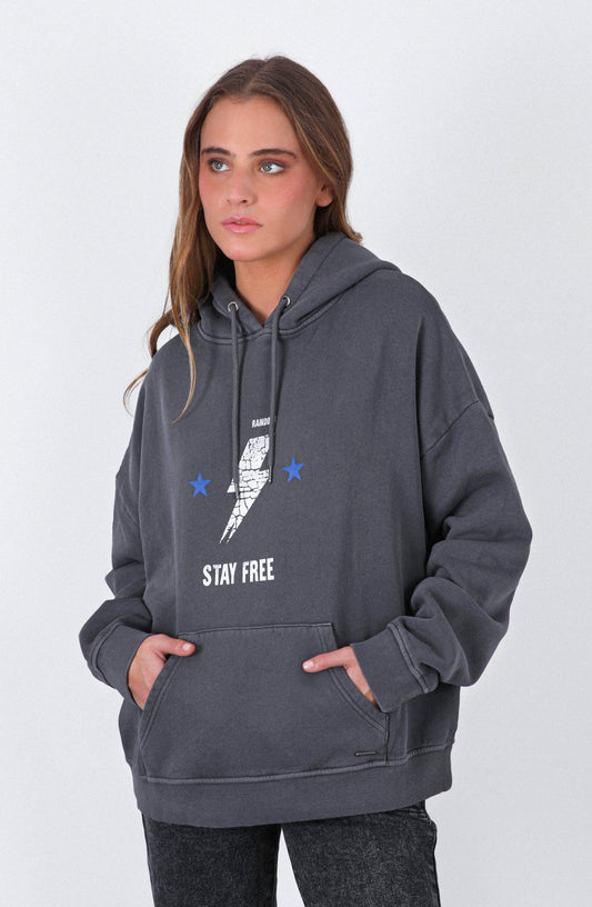 Polerón Hoodie Estampado Grey