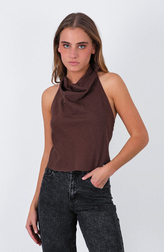 Top Halter Brown