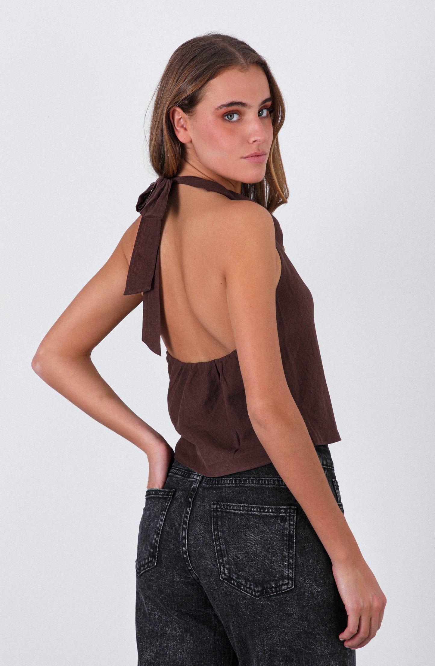 Top Halter Brown