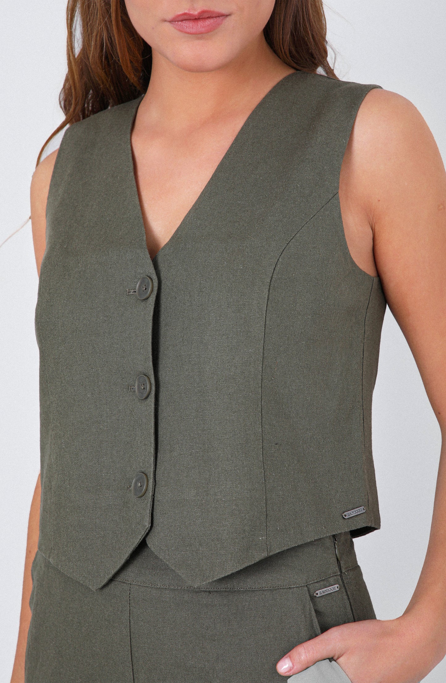 Vest Lino Green