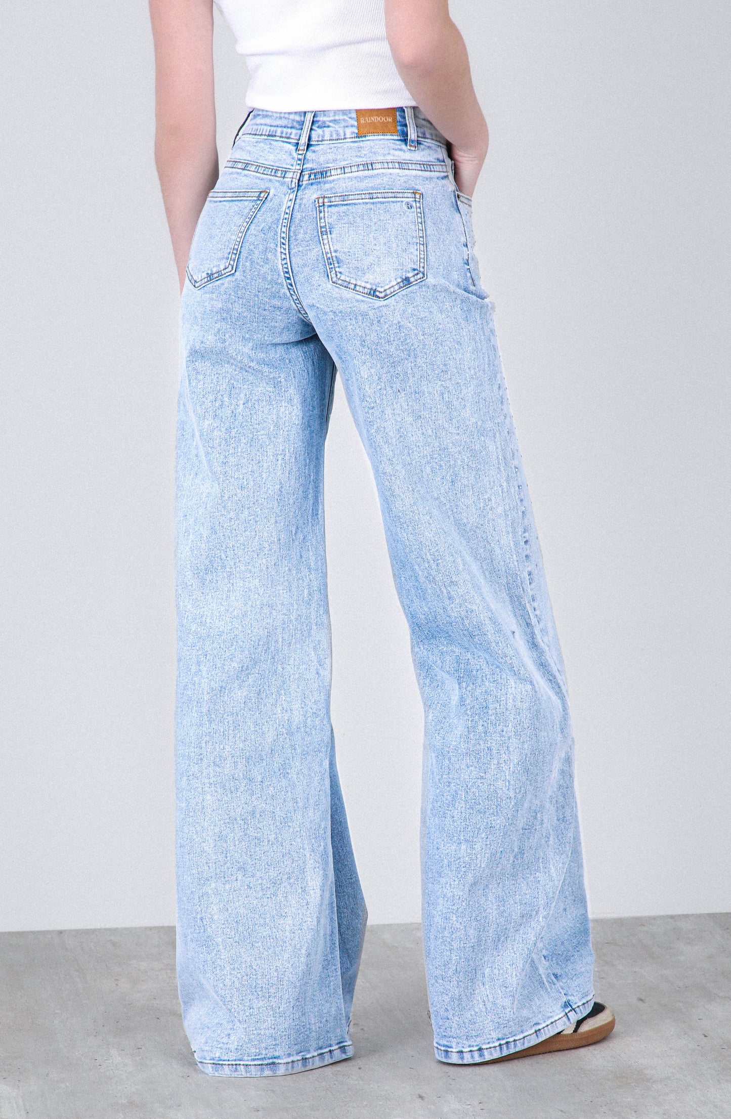 Pantalón Wide Leg Strass Degrade Blue