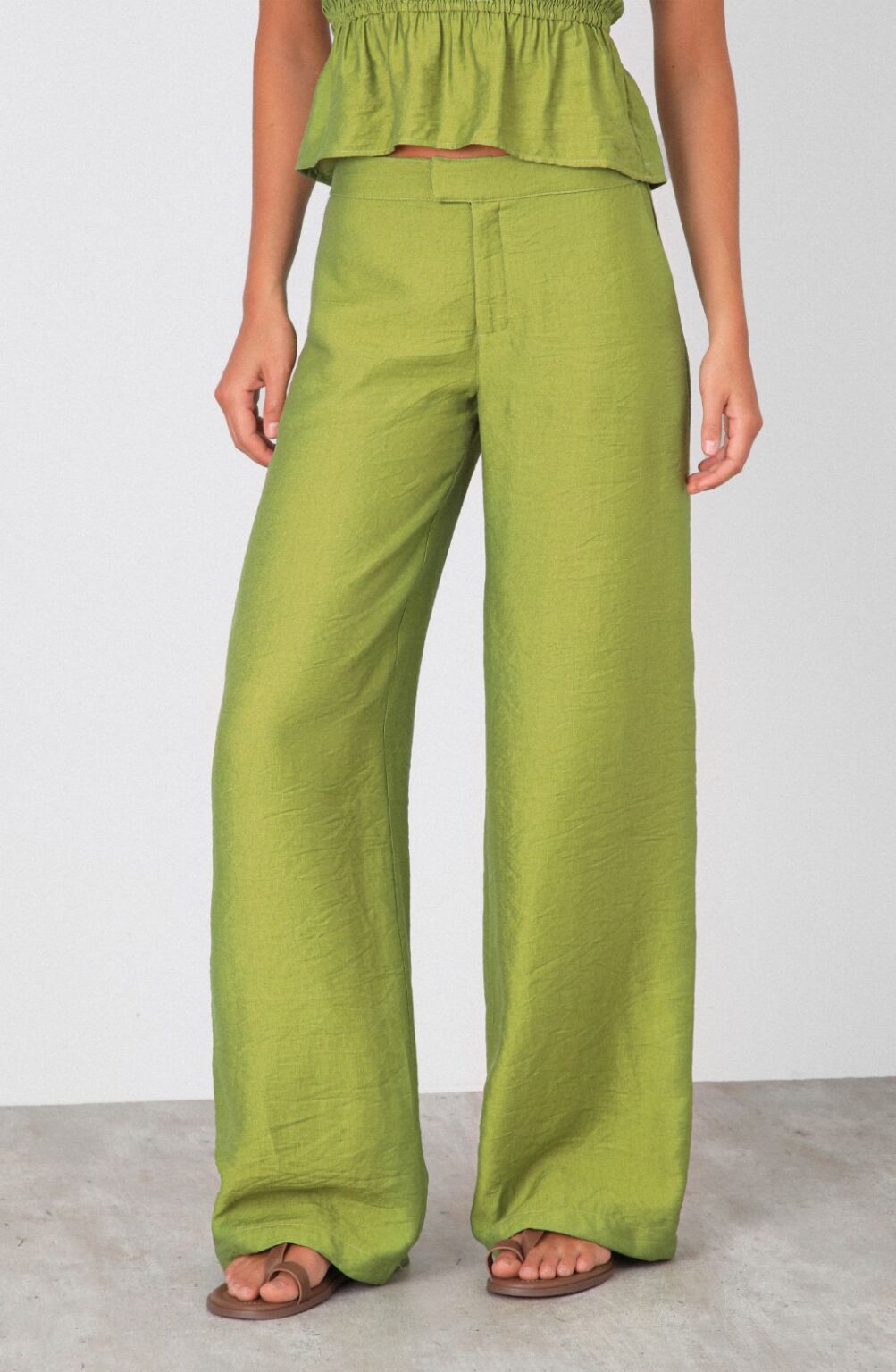 Pantalón Lino Pistacho