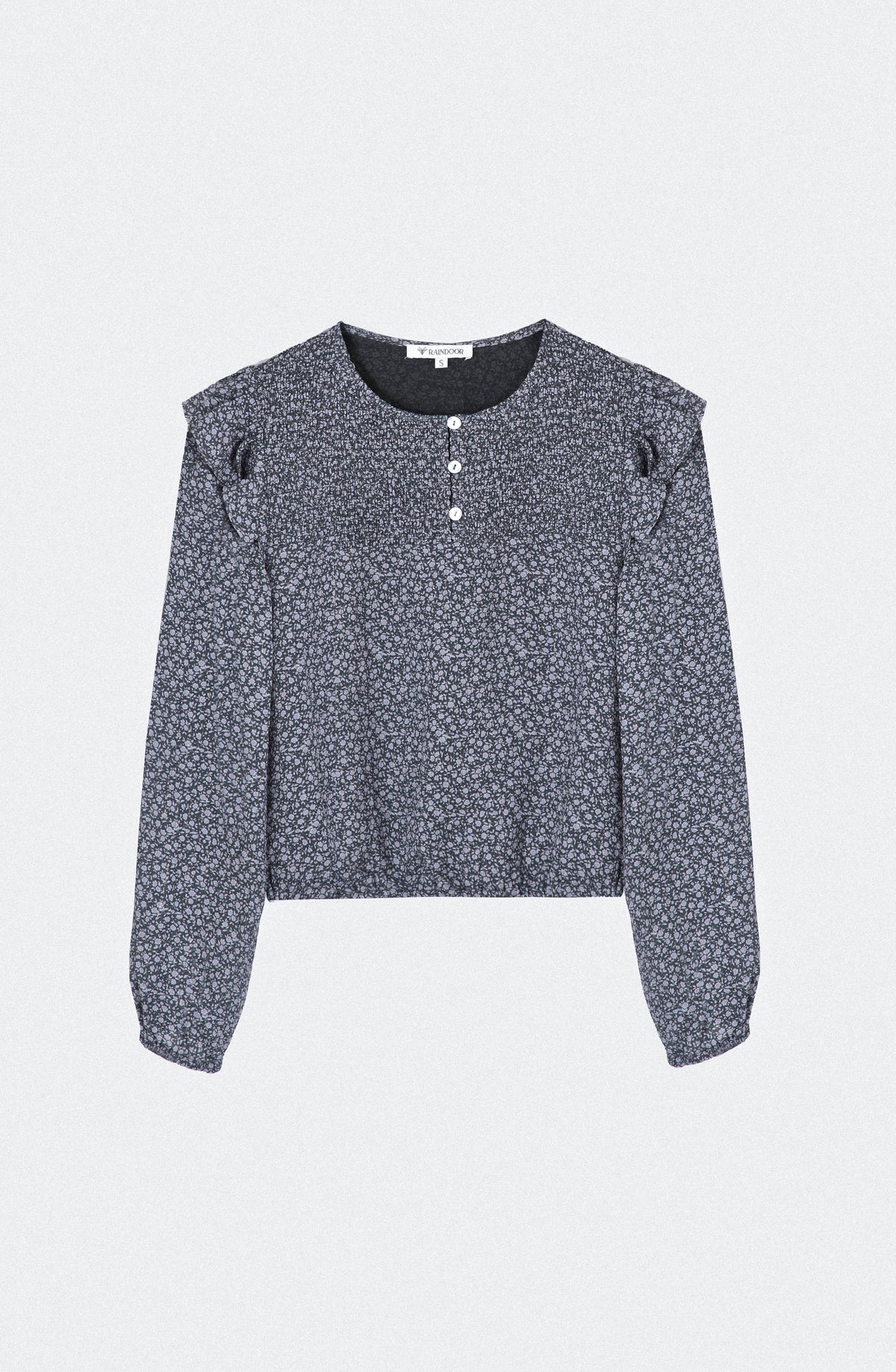 Blusa Estampada Vuelo Lurex Grey