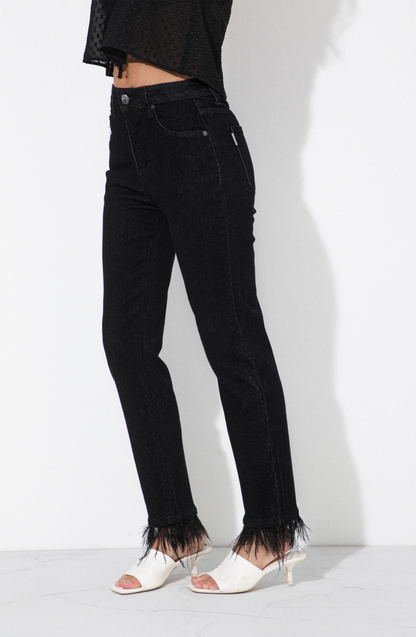 Pants Slim Plumas Black
