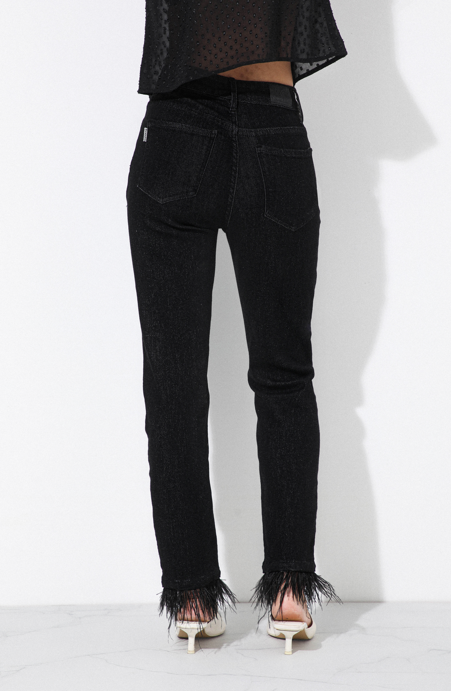 Pants Slim Plumas Black