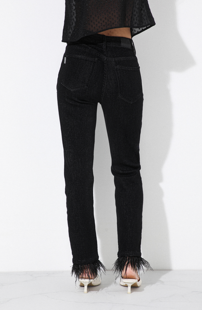 Pants Slim Plumas Black