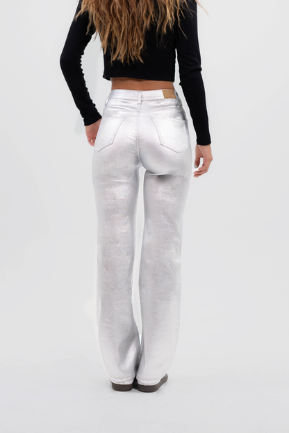 Pants Slim Silver
